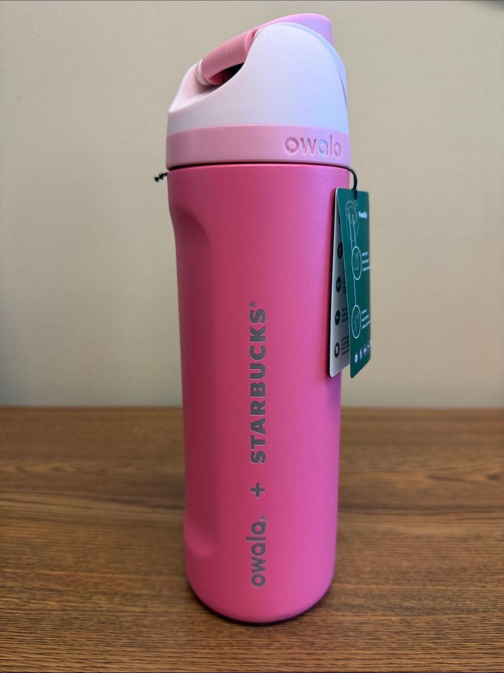 Starbucks Pink and White Owala Stainless Bottle